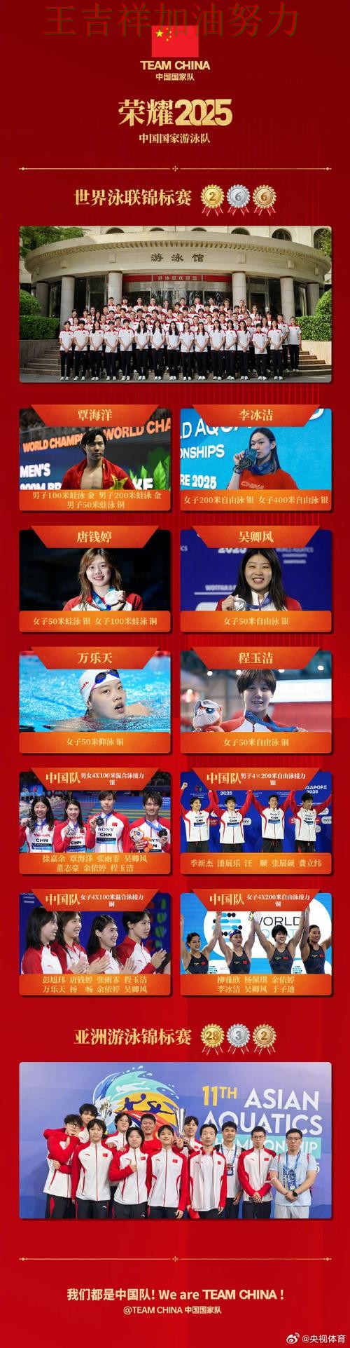 中国游泳队绝杀取胜点燃全场气氛 积分榜形势更加明朗 中国游泳队绝杀取胜点燃全场气氛 积分榜形势更加明朗